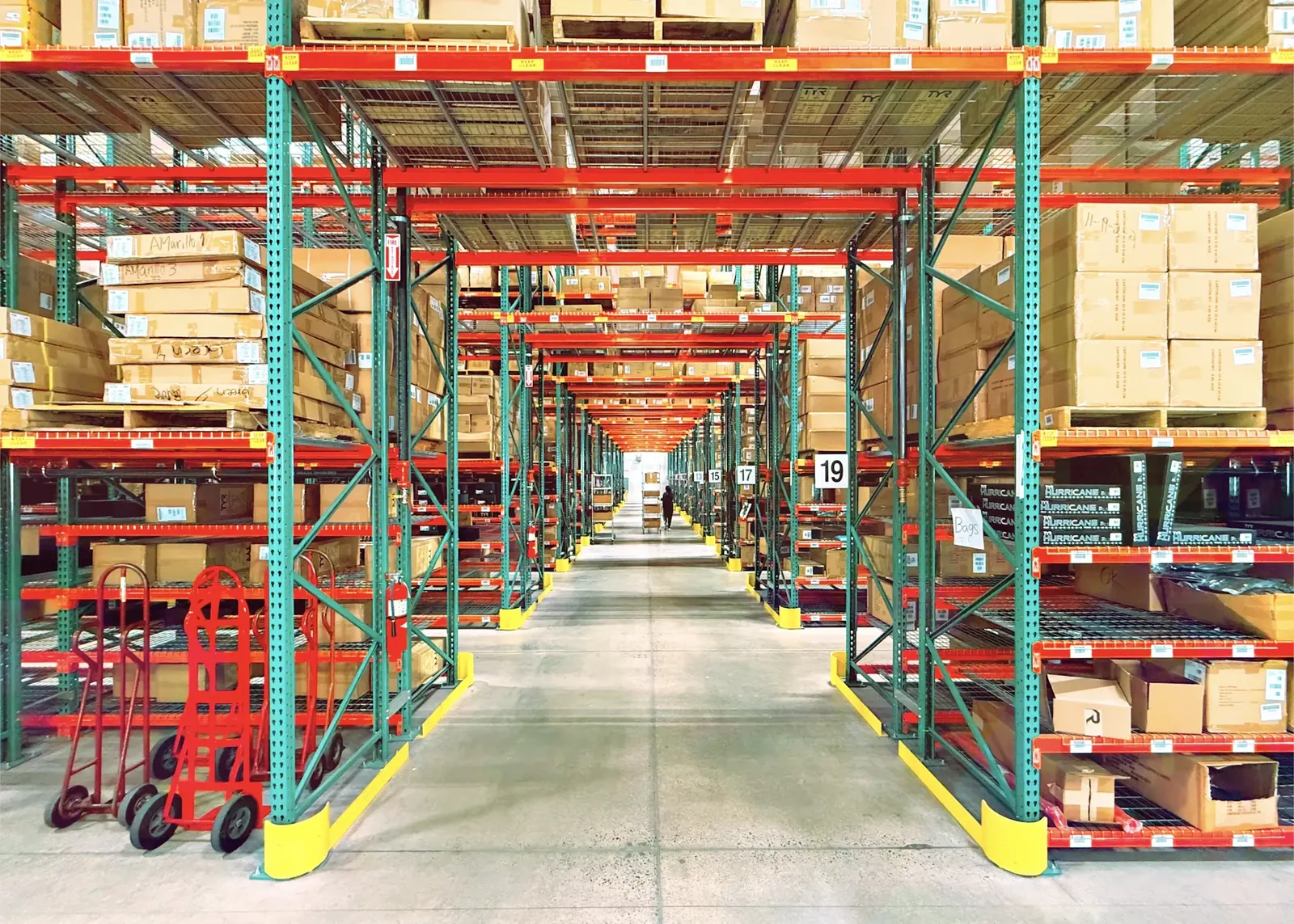 Organized inventory at Atlas Prep Center
